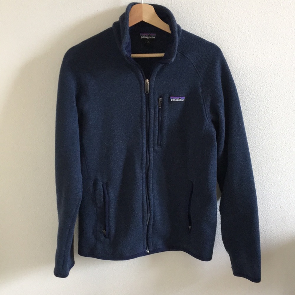 Patagonia Navy Blue Full-Zip Better Sweater Fleece